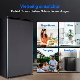Medion LIFE MD 37690 Kühlschrank (90 l, 850 mm hoch, Grau)