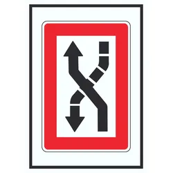 Fahrwasser nach Backbord zu überqueren Symbol A5 (148x210mm)