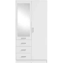 Home Affaire Wäscheschrank KOS Garderobe mit 3 Schubladen 101 x 200,5 x 58 cm Weiß