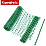 Floordirekt Absperrzaun Set 50 m 100 x 100 cm Grün/Kunststoff