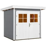 Weka Gartenhaus 227 Gr. 1 2,09 x 2,05 m grau Doppeltür