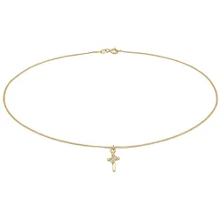 Elli Choker Kreuz Kristalle 925er Silber goldfarben Damen 