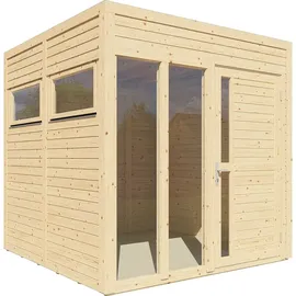BERTILO Gartenbüro Cubus 2 Office 226 x 234 cm Naturbelassen