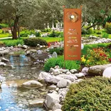Rost Gartenstecker Gartenschild Family