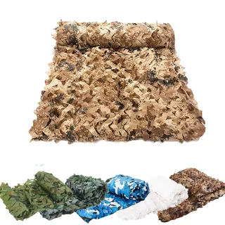 Wasserdichtes Tarnnetz,Camouflage Netz, Jalousien, Pergola Schattentuch, Schattiergewebe 1 X 1 M, 1,5 × 2,5 M, 1,5 × 5 M, 1,5 × 20 M, 2 X 5 M,3 × 5 M, 6 × 6 M, 12 X 20 M(Color:Desert,Size:5x5m/16.4x16