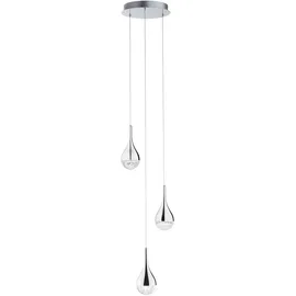 Brilliant Frizzante 3-flg. 5W LED 40 cm chrom