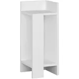 Decortie Livetastic Nachttisch Weiß rechteckig, 27x60x25 cm