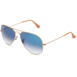 Ray-Ban Aviator Large Metal RB3025 001/3F 62-14 polished gold/light blue gradient