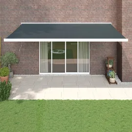 vidaXL Einziehbar Markise 500 x 300 cm anthrazit 3154540