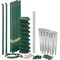 GAH Alberts Maschendrahtzaun Set 25 x 1,75 m grün