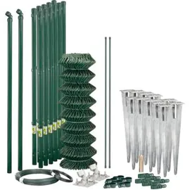GAH Alberts Maschendrahtzaun Set 25 x 1,75 m grün