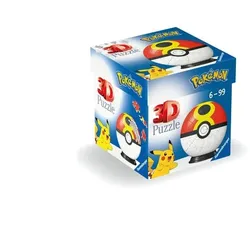 Ravensburger 3D Puzzle 11628 - Puzzle-Ball Pokémon Pokéballs - Wiederball - [EN] Repeat Ball - für große und kleine Pokémon Fans ab 6 Jahren