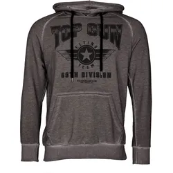 Top Gun 2102, Sweat à capuche - Gris Foncé - M
