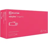 Mercator Medical Guantes desechables nitrylex® magenta, Größe:S - 100 Stück