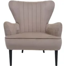 MCW Lounge-Sessel MCW-K37 Samt 75 x 87 x 75 cm taupe mit Rollen