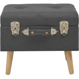 vidaXL Hocker mit Stauraum 40 cm Dunkelgrau Stoff