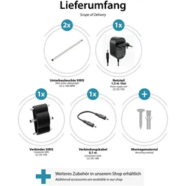 PARLAT LED Unterbau-Leuchte SIRIS, flach, je 90cm, je 963lm, warm-weiß 2er Set