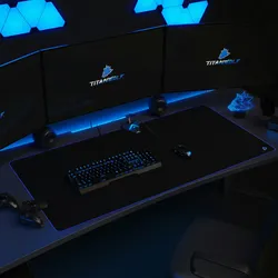 Titanwolf Gaming Mauspad, XXXL Speed Mousepad 1200 x 600 mm, Geschwindigkeit & Präzision, Symbol Blue