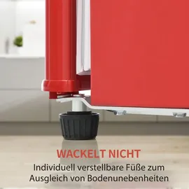Merax BCD-102 Retro-Kühl-Gefrierkombination (92 l, 1010 mm hoch, Rot)