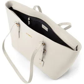 lazarotti Bologna Leather Shopper Cream White