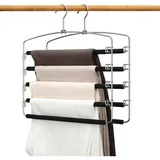 Mehrlagige, Rutschfeste Hosenbügel Zur Aufbewahrung Von Jeans, Hosen, Schals Und Röcken (2er-pack)