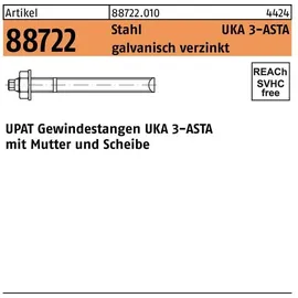 Upat Ankerstange ASTA M8 x 150 galvanisch verzinkt 10 Stück