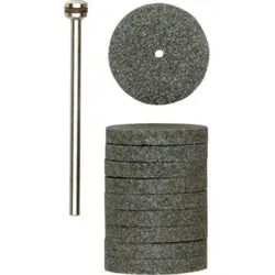Proxxon Silizium-Carbid-Schleifscheiben, 22 mm, 10 Stück mit Träger