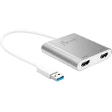 j5create JUA365-N USBTM 3.0 zu Dual HDMI Adapter, 3.2 Gen 1 (3.1 Gen 1), USB Typ-A, HDMI-Ausgang, 3840 x 2160 Pixel