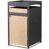 ML-Design Mülltonnenbox 68 x 80 x 124 cm grau
