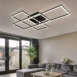 GLOBO Lighting|Deckenleuchte Metall schwarz matt, LED - Weiß