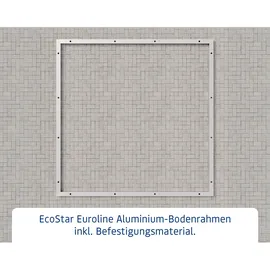 Hörmann EcoStar Bodenrahmen für "euroline" Esd 6 / Efd 6 Gerätehäuser,silber,214 x 262 cm