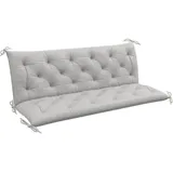 Outsunny Bankauflage Hellgrau, Kunststoff, 98x8x150 cm, Outdoor-Kissen, Outdoor-Sitzkissen