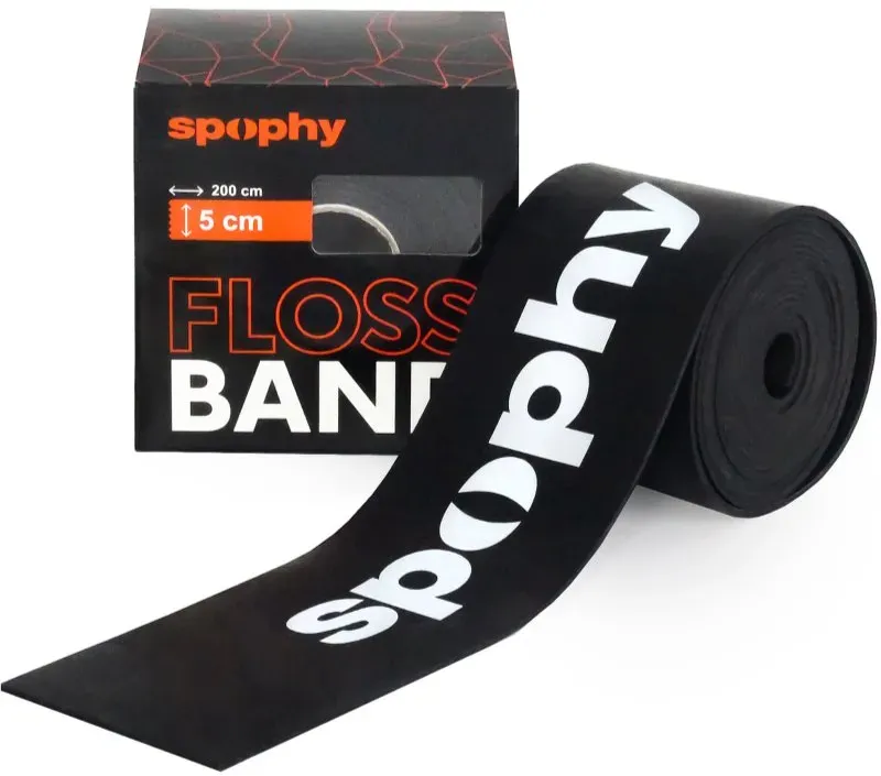 Spophy Flossband Therapeutischer Kompressionsgummi Farbe Black, 5 cm x 2 m 1 St.