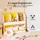 SoBuy Kinderregal KMB107 3 Fächer Holz weiß