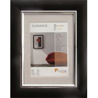 The Wall - the art of framing AG Kunststoff Bilderrahmen Elegance schwarz-metallic-silber, 50 x 70 cm