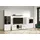 INOSIGN Wohnwand Trentino, (Set, 4-St), Inkl. Vitrine, Low-Board, Highboard und Wandregal schwarz|weiß