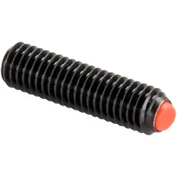 Kugeldruckschrauben, ohne Kopf, abgeflachte Kugel/abgeflachte Kugel aus Thermoplast, Auflagefläche plan (verdrehgesichert)  22720.0482