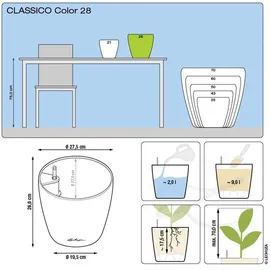 LECHUZA Classico Color 28 Komplettset Ø 28 x 26 cm sandbraun