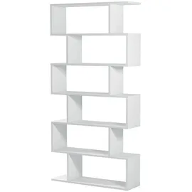CaliCosy Athena Bücherregal 80 x 24 x 192 cm Weiß