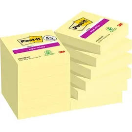 Post-it Post-it® Super Sticky Notes Haftnotizen extrastark gelb, 8 Blöcke + GRATIS 4 Blöcke