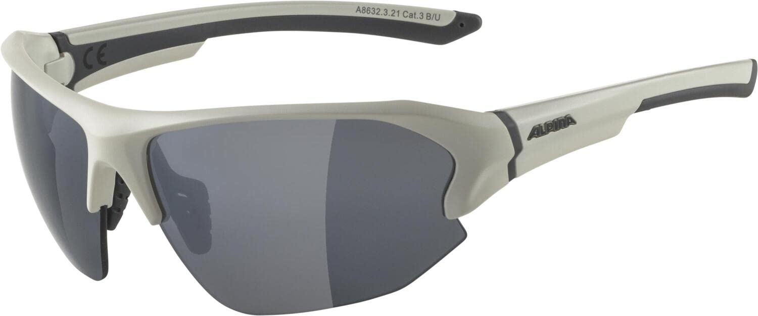 ALPINA LYRON HR - Verspiegelte und Bruchsichere Sport- & Fahrradbrille Mit 100% UV-Schutz Für Erwachsene, cool-grey matt, One Size