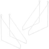 ML-Design 4 Stück Regalhalterung 250 mm Weiß Metall Dreieckige Schwebe