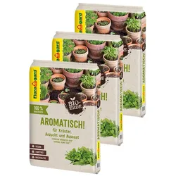 FLORAGARD Anzucht- und Kräutererde, 3 x 10 Liter, Karton, torffrei - braun