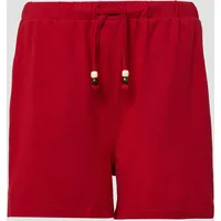 S.Oliver Jersey-Shorts mit Elastikbund, mohnrot 40