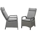 BellaVista Dallas Hochlehner 57 x 64 x 109 cm grau 2 St.