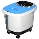 Goplus Fußmassagegerät klappbar, Fußbadewanne mit Massage & Heizung, Rollbar, 10-60 Min. Timer, 35-48 °c, Abnehmbares Massage-brett, zur Entspannung & Schmerzlinderung (blau