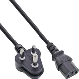 InLine Netzkabel, Netzst. Südafrika 5A Typ D auf Kaltgerätestecker C13,
