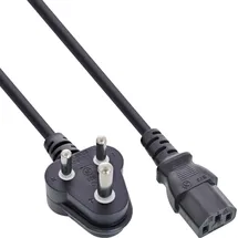 InLine Netzkabel, Netzst. Südafrika 5A Typ D auf Kaltgerätestecker C13,