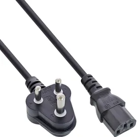 InLine Netzkabel, Netzst. Südafrika 5A Typ D auf Kaltgerätestecker C13,