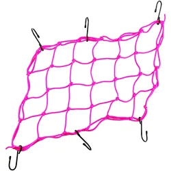 Schutznetz ROLEFF "Gepäcknetz RO 4104", pink, Schutznetze, B/L: 70m x 105m, Nylon, Kunststoff, für Motorrad und Fahrrad, mit 6 Haken, B:70m L:105m